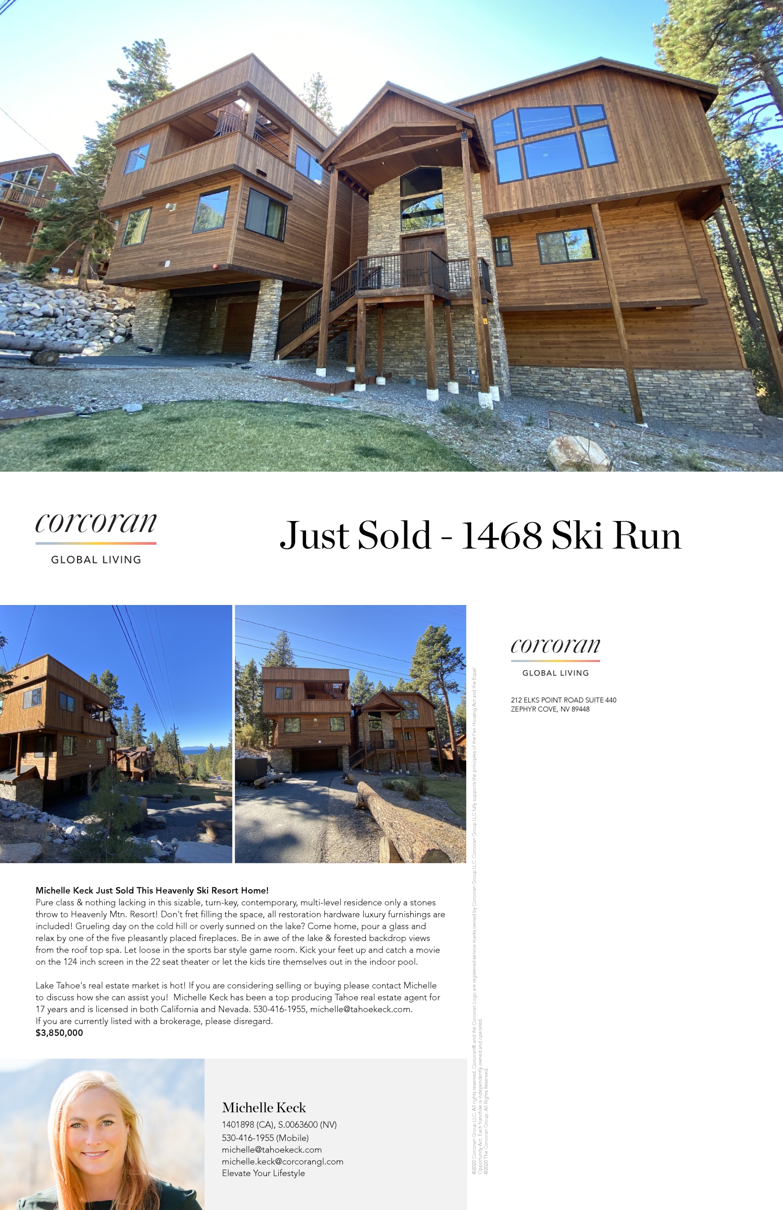 Michelle Keck Realtor in Lake Tahoe- Just Sold!